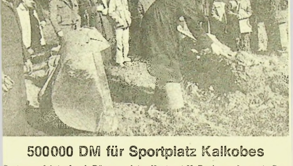Spatenstich zum Sportplatzbau (1979)